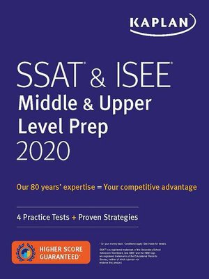 cover image of SSAT & ISEE Middle & Upper Level Prep 2020